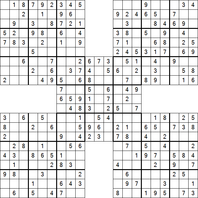 Samurai Sudoku - Easy