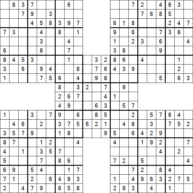 Samurai Sudoku - Easy