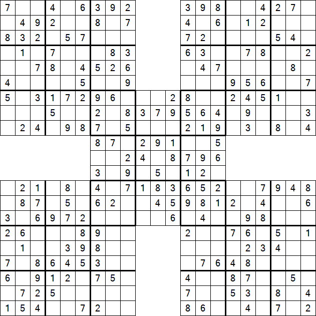 Samurai Sudoku - Easy