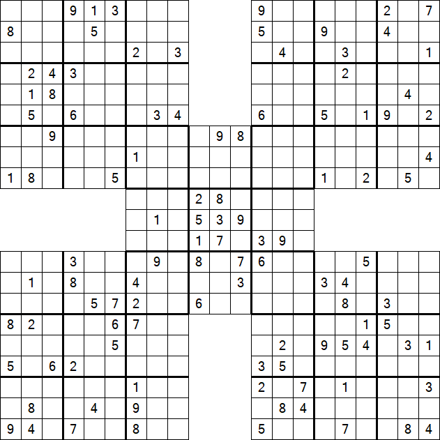Samurai Sudoku - Hard