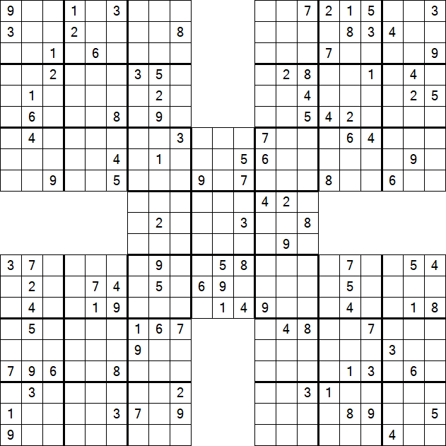 Samurai Sudoku - Hard