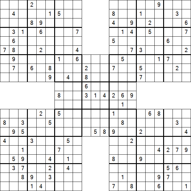 Samurai Sudoku - Hard