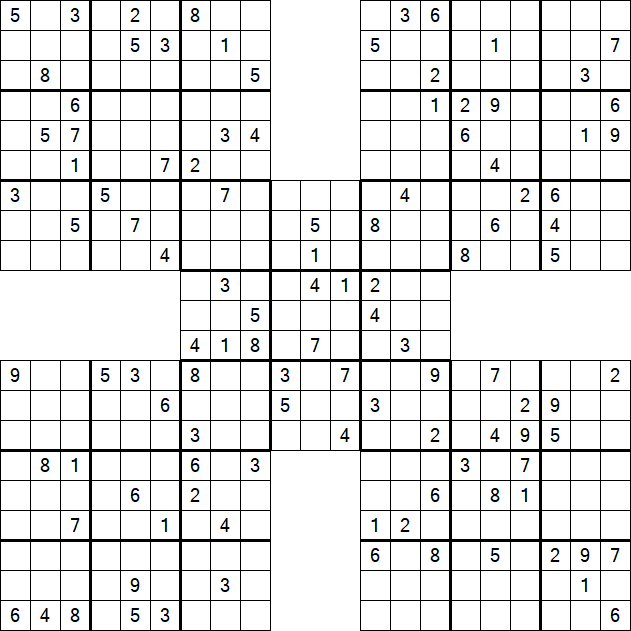 Samurai Sudoku - Hard