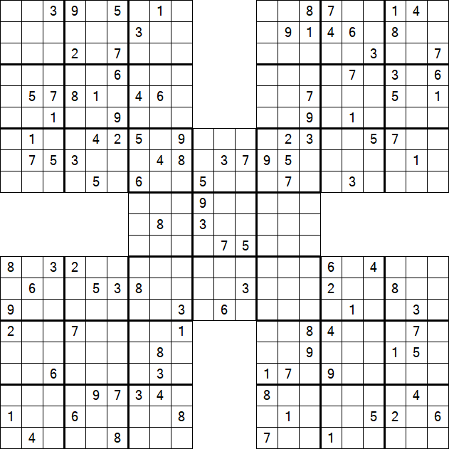 Samurai Sudoku - Hard