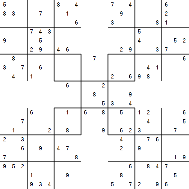 Samurai Sudoku - Hard