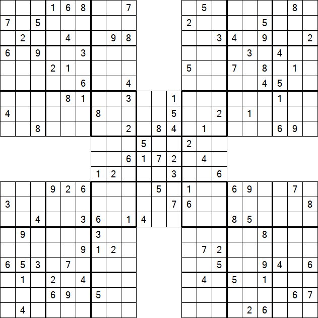 Samurai Sudoku - Hard