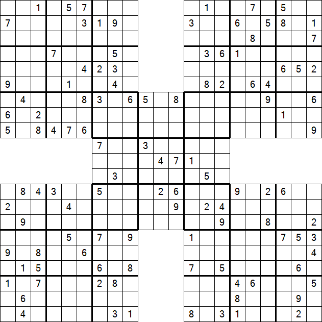 Samurai Sudoku - Hard