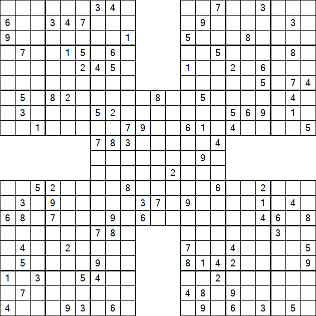 Samurai Sudoku - Hard