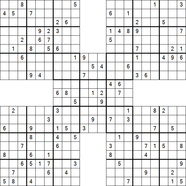 Samurai Sudoku - Hard