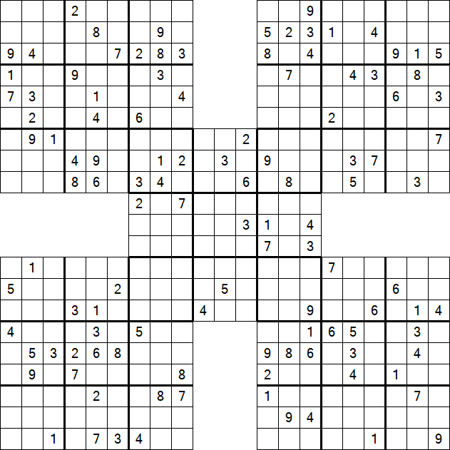 Samurai Sudoku - Hard