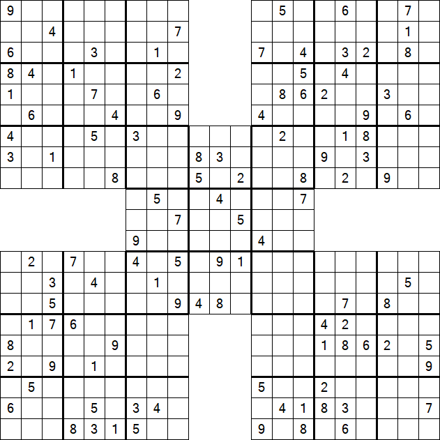 Samurai Sudoku - Hard