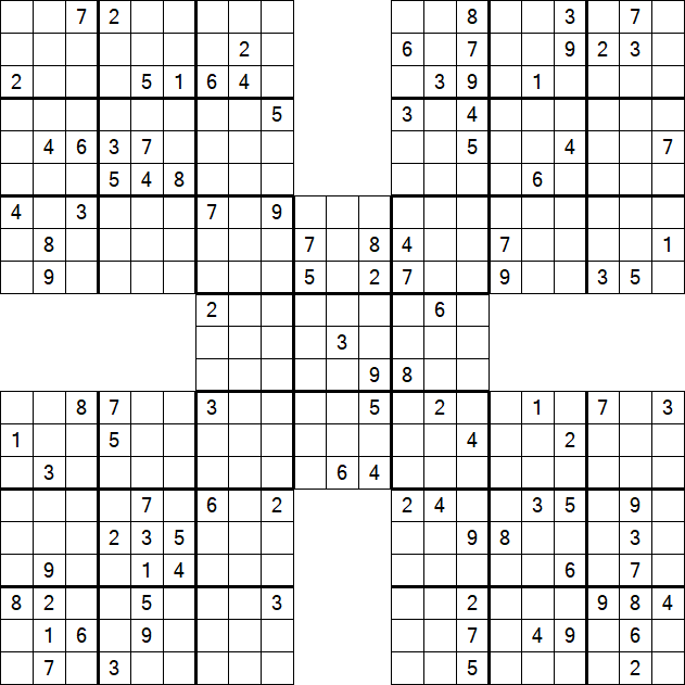 Samurai Sudoku - Hard