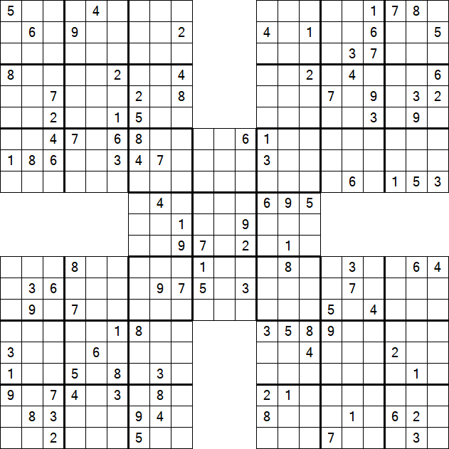 Samurai Sudoku - Hard
