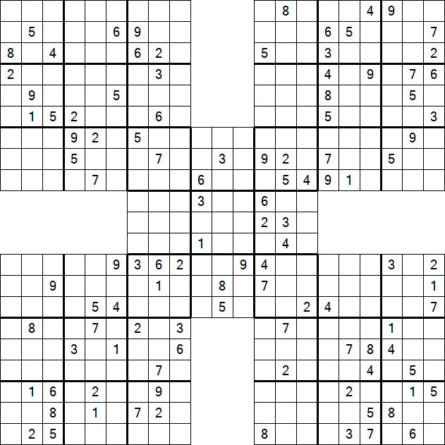 Samurai Sudoku - Hard
