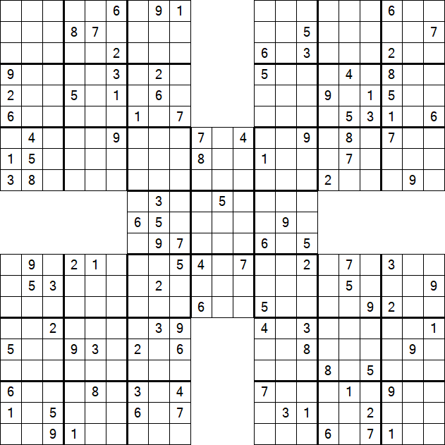 Samurai Sudoku - Hard