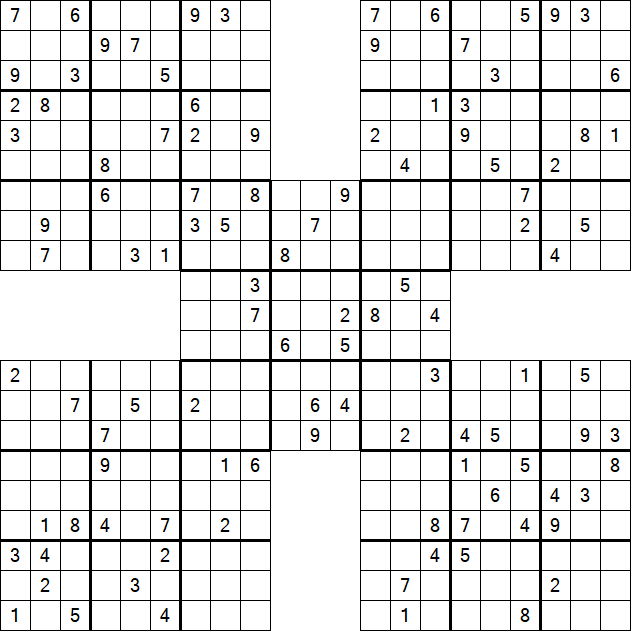 Samurai Sudoku - Hard