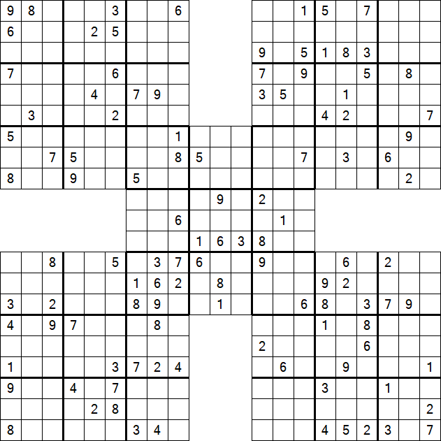 Samurai Sudoku - Hard