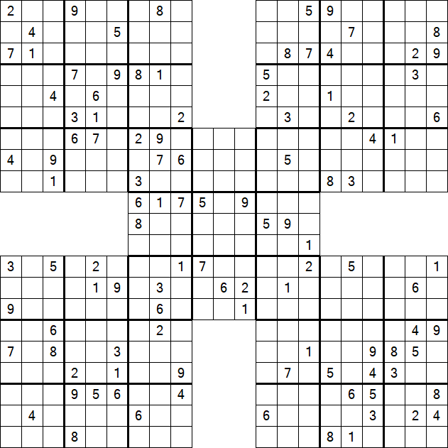 Samurai Sudoku - Hard