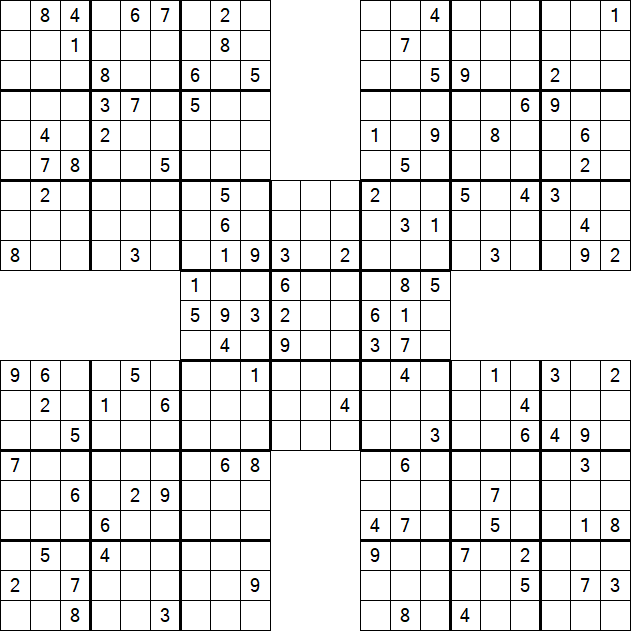 Samurai Sudoku - Hard