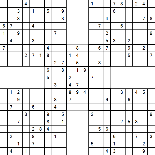 Samurai Sudoku - Hard