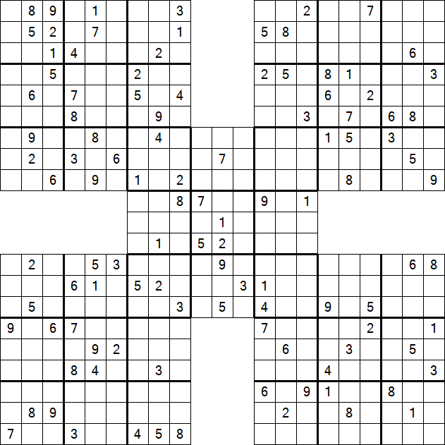 Samurai Sudoku - Hard