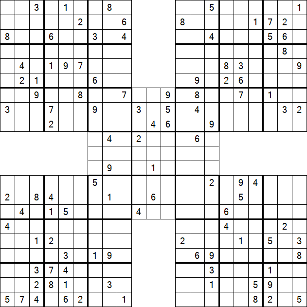 Samurai Sudoku - Hard