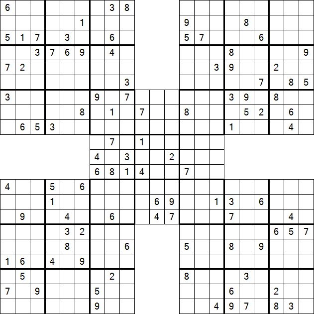 Samurai Sudoku - Hard