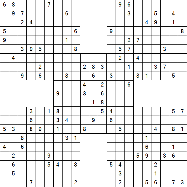 Samurai Sudoku - Hard