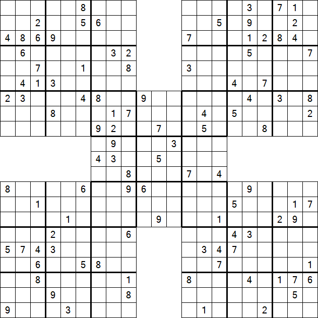 Samurai Sudoku - Hard
