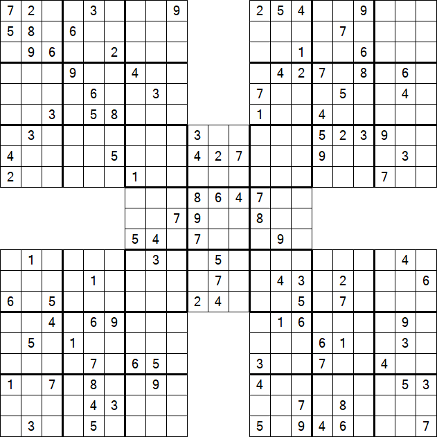 Samurai Sudoku - Hard