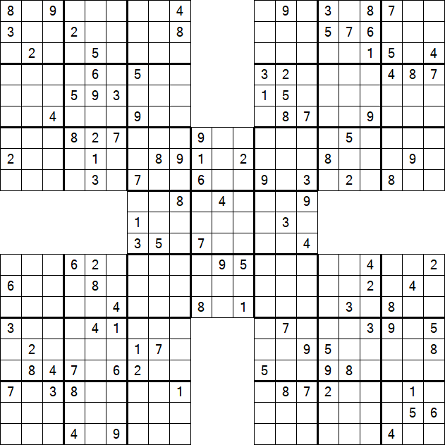 Samurai Sudoku - Hard