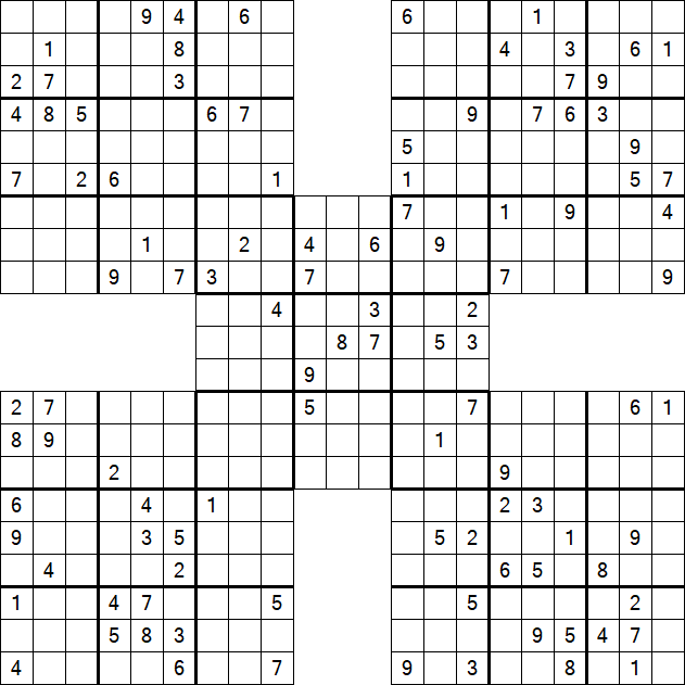 Samurai Sudoku - Hard
