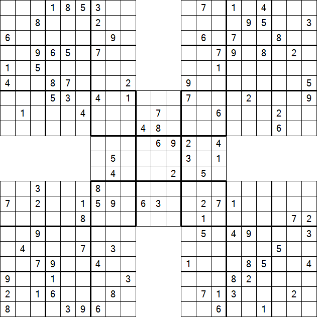 Samurai Sudoku - Hard