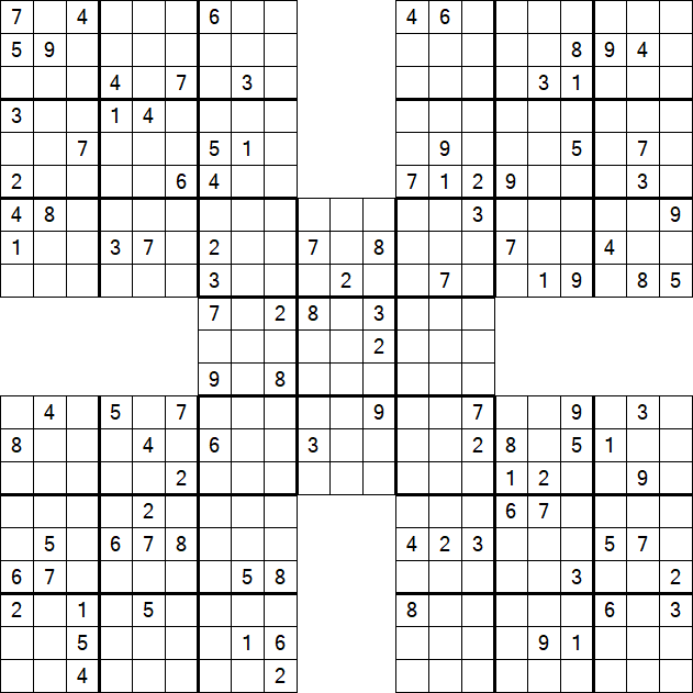 Samurai Sudoku - Hard