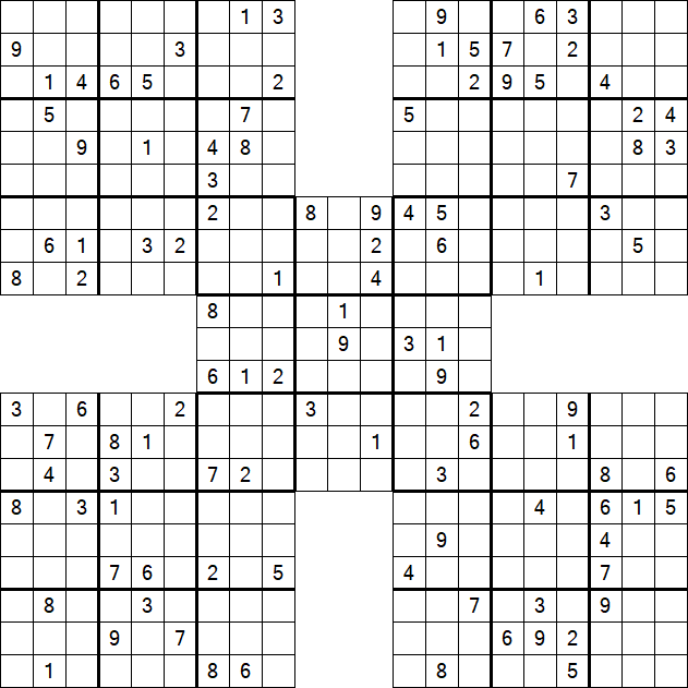 Samurai Sudoku - Hard