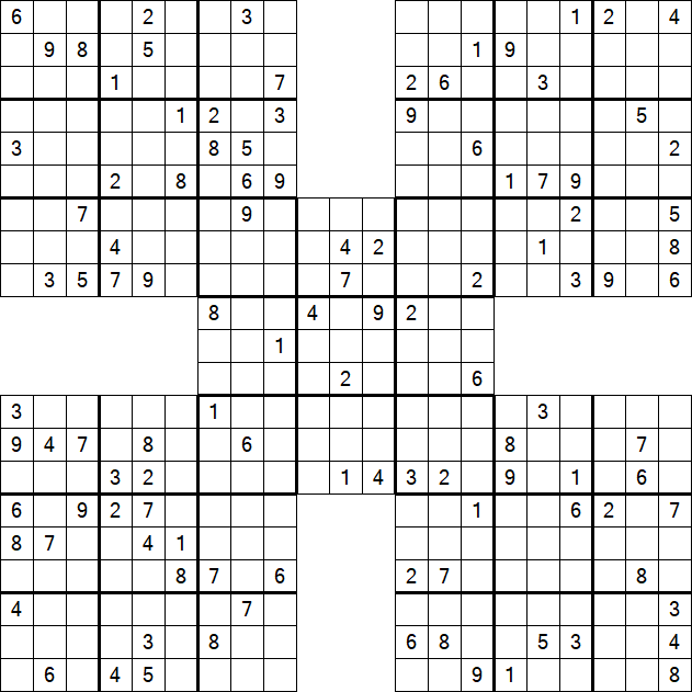 Samurai Sudoku - Hard