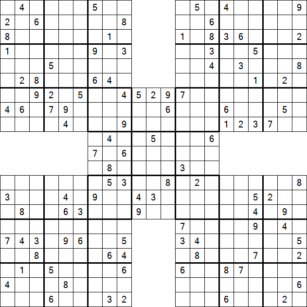 Samurai Sudoku - Hard