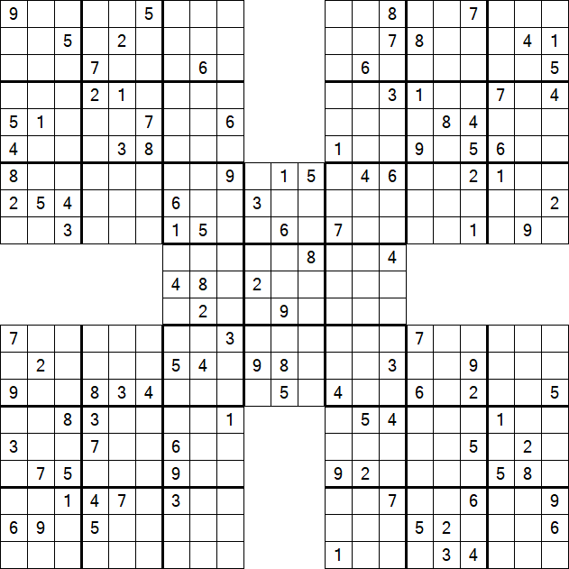 Samurai Sudoku - Hard