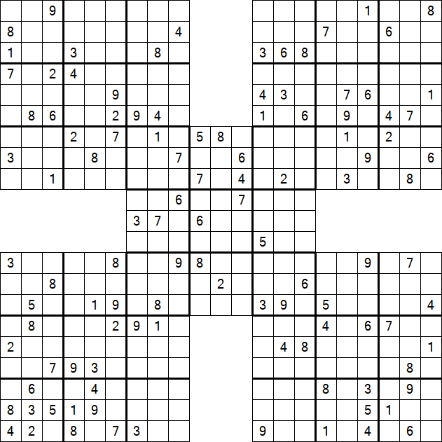 Samurai Sudoku - Hard