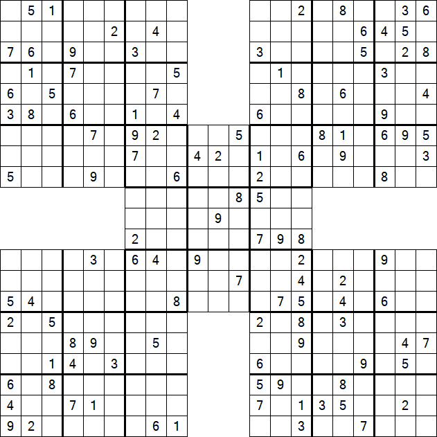 Samurai Sudoku - Hard