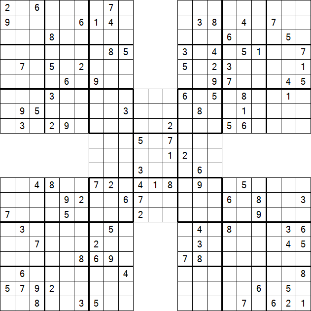 Samurai Sudoku - Hard