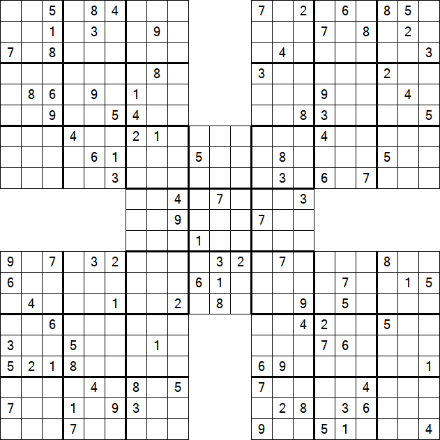 Samurai Sudoku - Hard