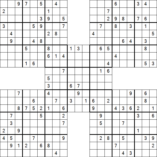 Samurai Sudoku - Hard