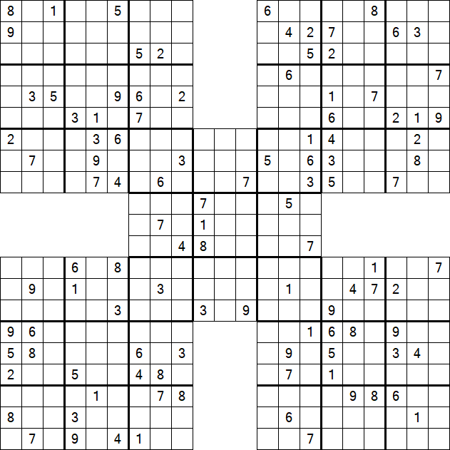 Samurai Sudoku - Hard