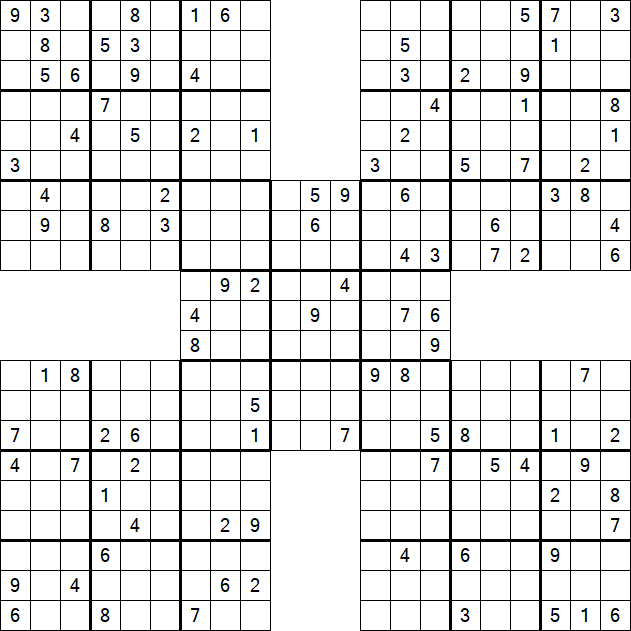 Samurai Sudoku - Hard