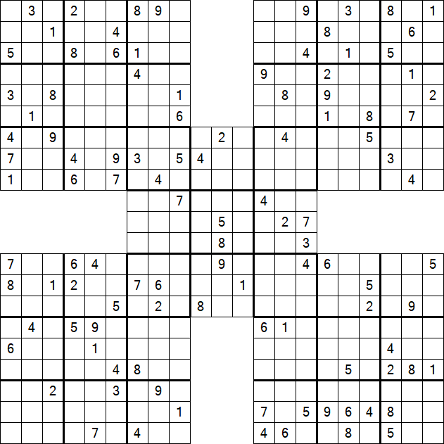 Samurai Sudoku - Hard