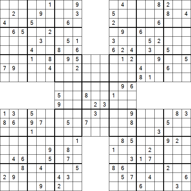 Samurai Sudoku - Hard