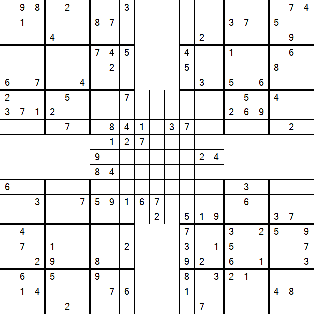 Samurai Sudoku - Hard