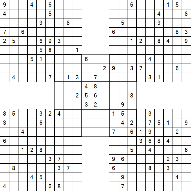 Samurai Sudoku - Difícil