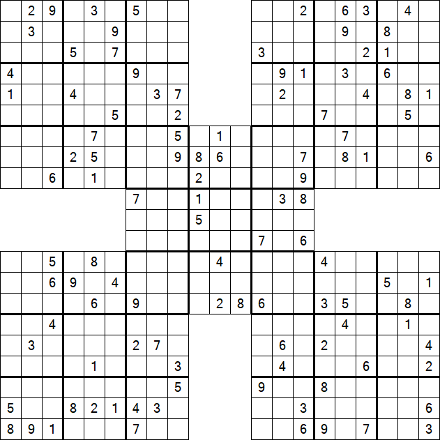 Samurai Sudoku - Hard